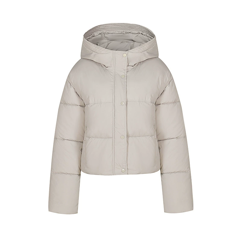 Внешняя торговля 2023 Короткая пуховая куртка с воротником-стойкой в Корейском стиле на хлопковой подкладке, женское простое свободное хлебное пальто на молнии