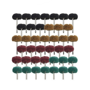 Amazon scouring pad 40pc nylon grinding head metal polishing with handle fiber drawing grinding head scouring pad