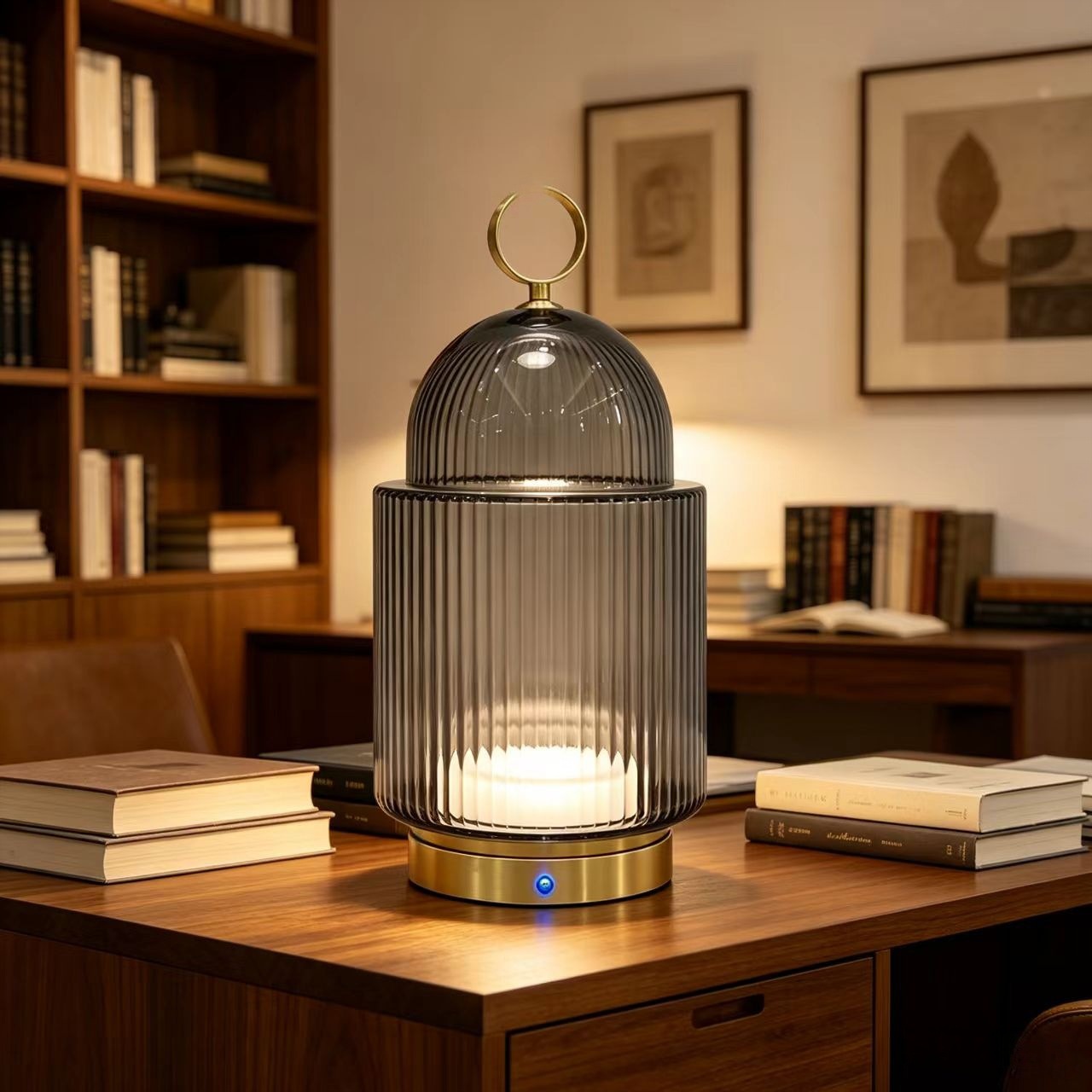 Modern and minimalistic glass design LED table lamp for living room…