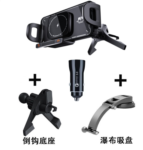 인기 있는 검정색 공기 배출구 + 흡입 컵 + 차량용 충전기