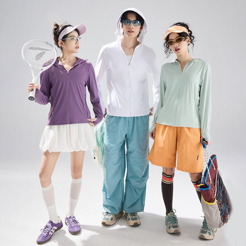 Customized summer UV protection sun protection clothing Women's Ice Silk high elastic breathable ice fishing clothing printed logoUPF50 +