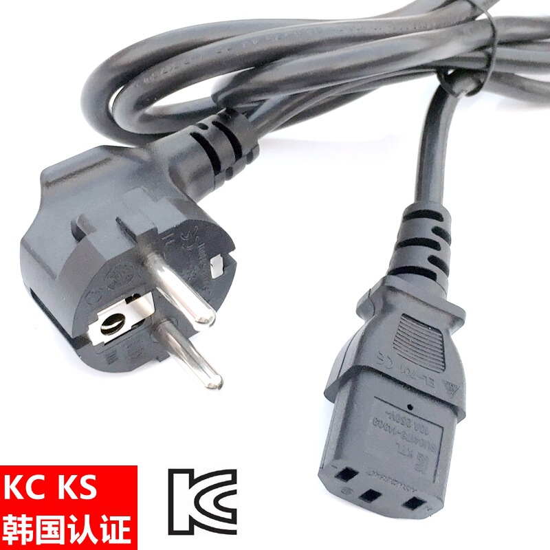KC KS Korean power cord Korean standard Korean standard Korean style three-plug tail plum blossom tail chassis host plug line KC KS Korean power cord Korean standard Korean standard Korean style three-plug tail plum blossom tail chassis host plug line