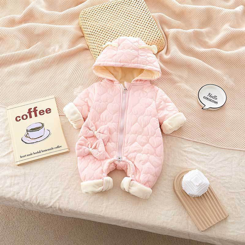 Chaqueta de algodón para bebé, traje de otoño e invierno, mameluco de terciopelo para bebé, mameluco, ropa para recién nacidos, ropa de invierno, ropa para llevar