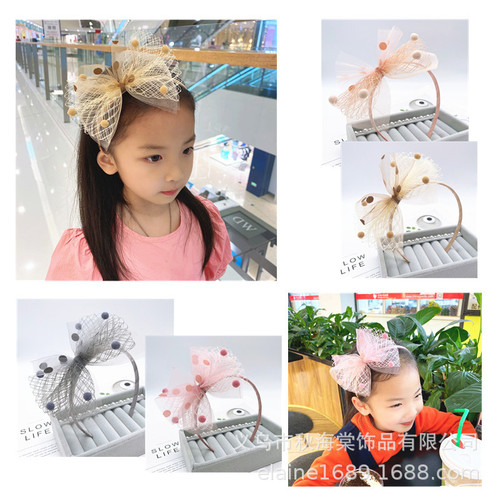 Korean baby girl crown headband girl princess little girl rhinestone lace Korean cute hairpin