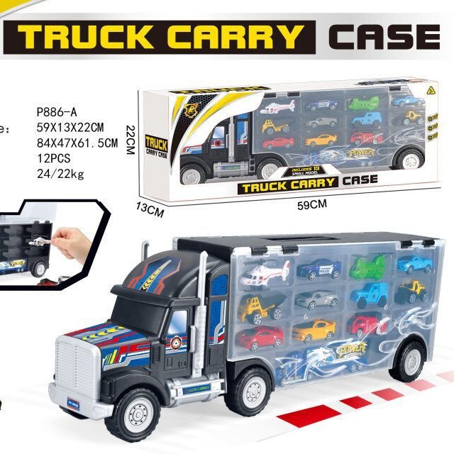 Peng Le Bao children's container truck toy model portable tractor storage truck truck P886-A