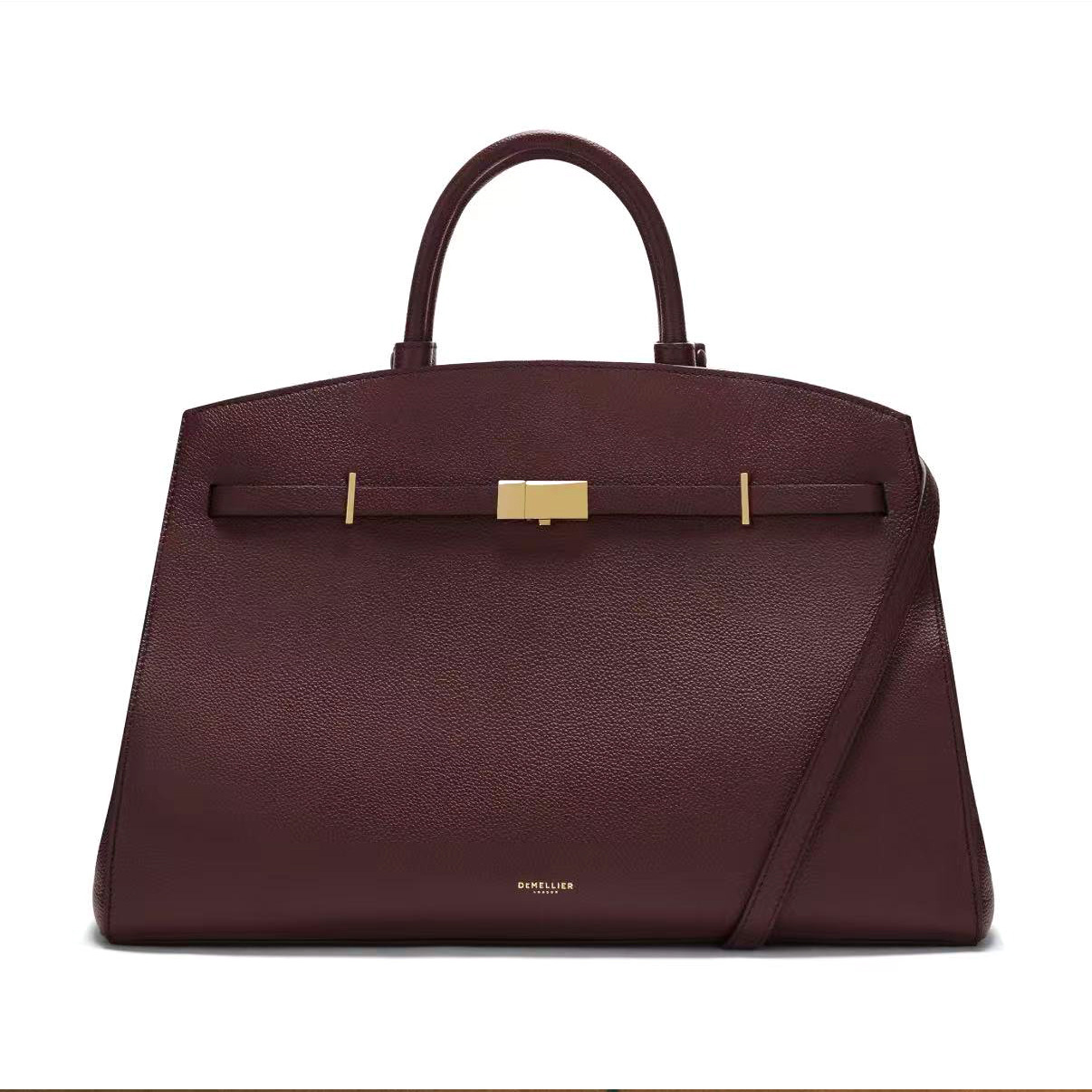 New DeMellier The Hudson Leather Handbag Shoulder Crossbody Bag Large Capacity Commuter Briefcase For Women - Thumbnail 7