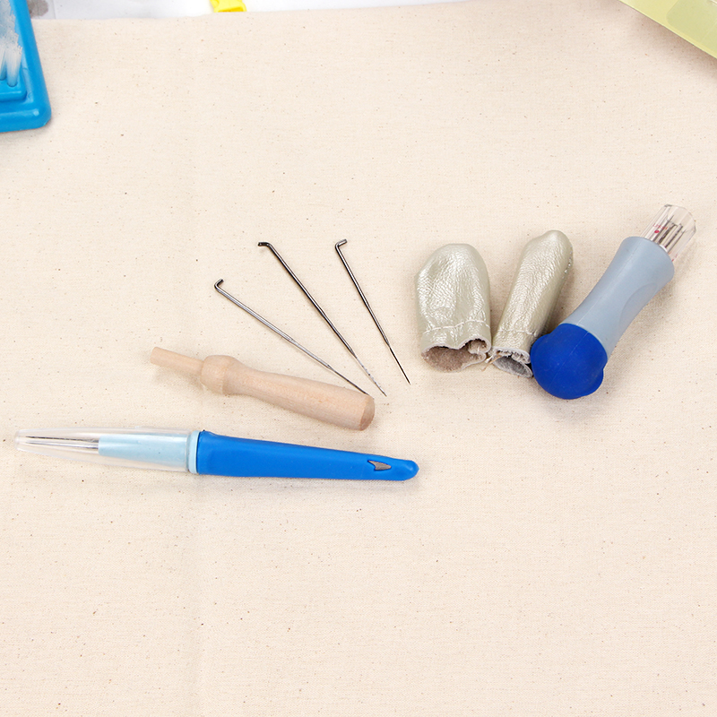 (2개) POKE 바늘 멀티 헤드 작업대 소재 가방 양모는 자수 POKE 음악 바닥 브러시 테이블 폼 패드 젖은 그물 도구 세트