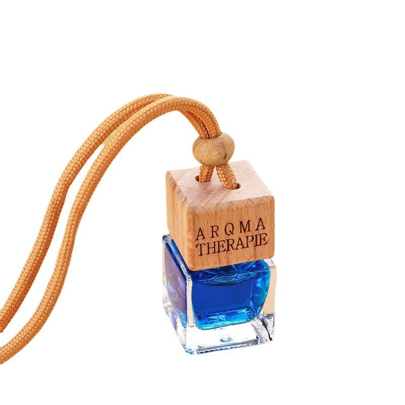 8ml mini botella de aromaterapia de vidrio de alto valor botella de aromaterapia de coche botella desnuda con cordón joyería spot al por mayor