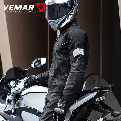 Motorcycle riding clothing summer anti-fall clothing for men and women reflective mesh breathable motorcycle clothing four-season jacket racing clothing