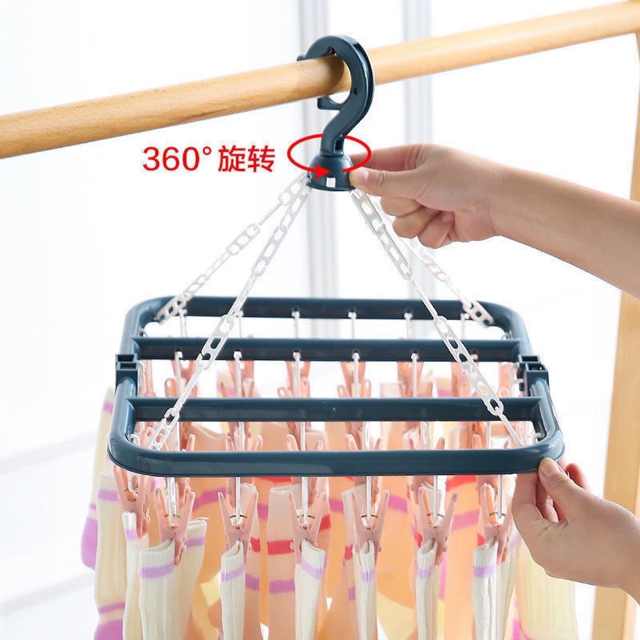 Foldable drying rack, children's windproof underwear, hanger