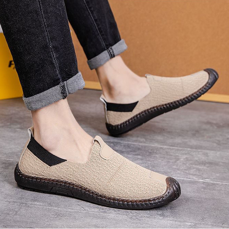 Nuevos zapatos de hombre de verano, zapatos casuales de malla, zapatos de conducción cómodos de moda, zapatos antideslizantes con base de tendón