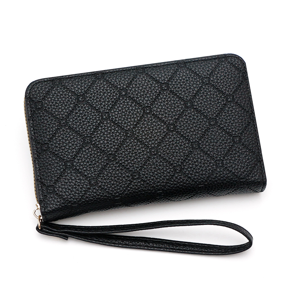 Nuevo bolso de cambio de mujer coreano simple bolso de tarjetas de gran capacidad bolso de mano con cremallera bolso de teléfono móvil bolso de licencia de conducir