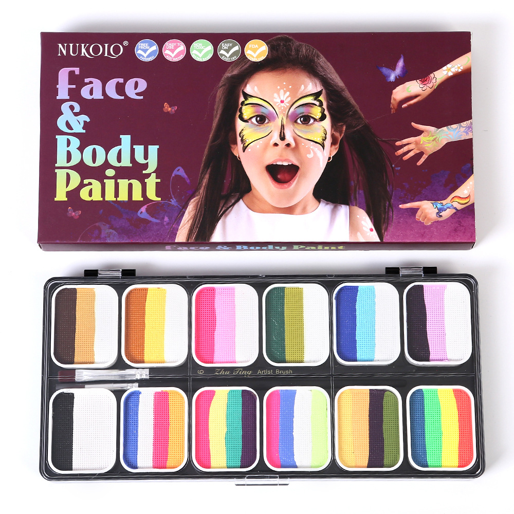 3012F-12 그리드 레인보우 페인팅(펜 2개 포함)