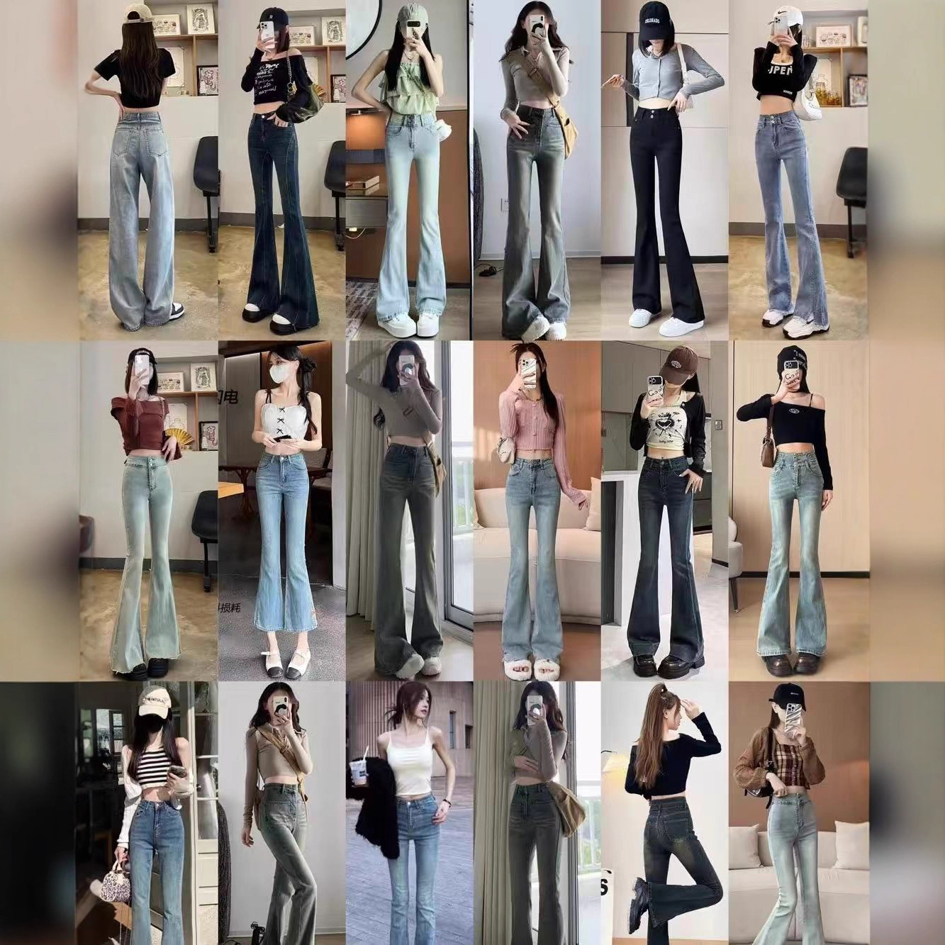 批发地摊货源春秋冬新品女装牛仔长裤百搭女式牛仔裤杂款厂家直销