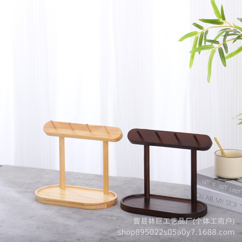 木质玄关架子钥匙架客厅桌面首饰挂钩创意摆件手工diy创意置物架|undefined