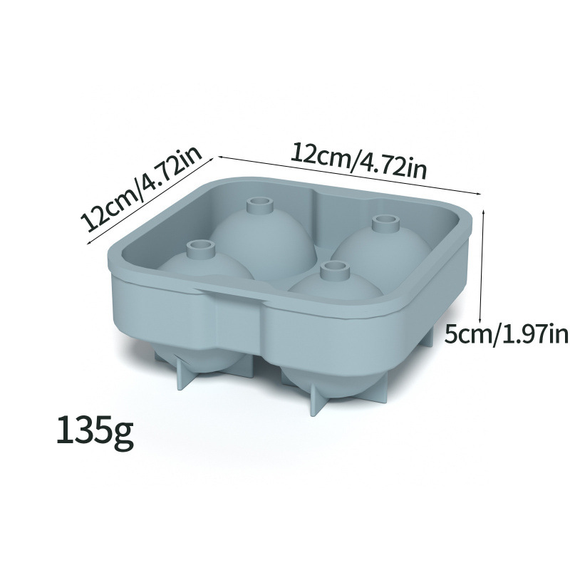Transfronterizos de gran tamaño de silicona hielo grado alimenticio molde de hielo fácil de desmoldear congelación rápida película de hockey sobre hielo molde de hielo doméstico