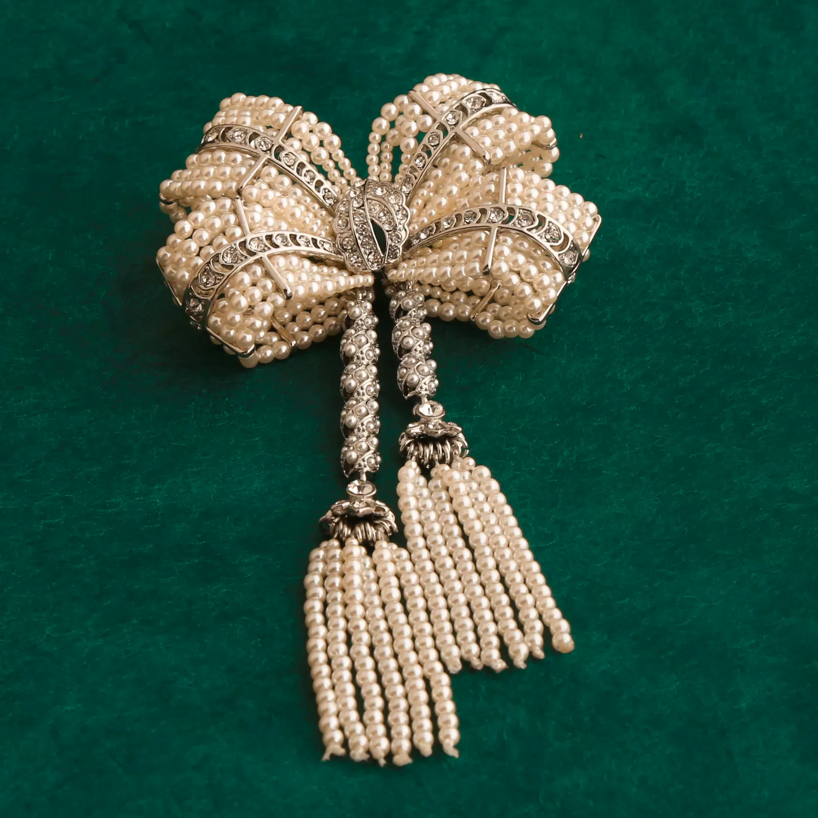 超仙锆石珍珠蝴蝶结胸针女韩国个性简约百搭温柔气质时尚服装别针