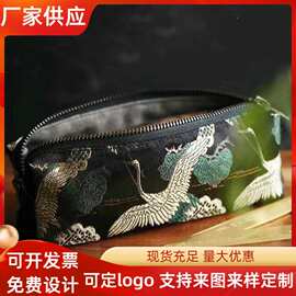 复古风笔袋刺绣铅笔盒中国风文具盒学生女孩高颜值大容量文艺精致