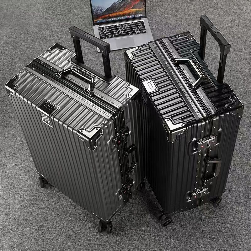 Aluminum Frame Luggage Suitcase with Universal Wheels, Large Capacity, Sturdy Trolley Suitcase, Durable Travel Suitcase for Men and Women Aluminum Frame Luggage Suitcase with Universal Wheels, Large Capacity, Sturdy Trolley Suitcase, Durable Travel Suitcase for Men and Women