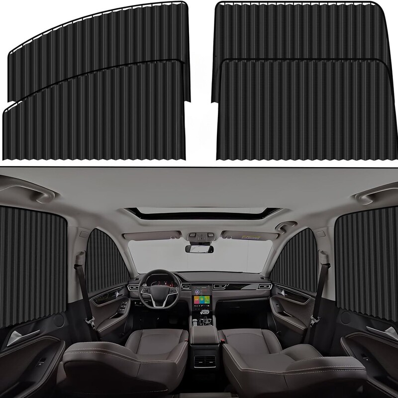 Car Window Sunshade Magnetic Privacy Side Sunshade Blind Camping Curtain Sleeping Family Women Men Children Baby
