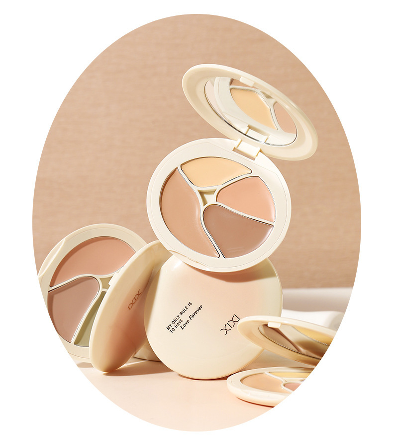 xixi Long-lasting and Penetrating Four-color Concealer covers dark circles, acne marks, facial spots, brightening and contouring concealer palette undefined