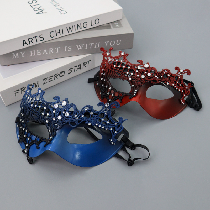 Venecia baile de máscaras de diamantes de un solo ojo máscara de cabeza plana mitad cara princesa sexy espectáculo de fiesta máscara de ojos