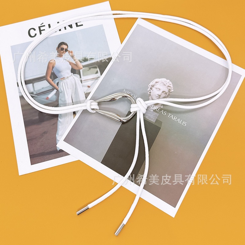百搭女士pu小皮绳腰带收腰连衣裙大衣装饰打结腰绳细皮带时尚休闲|undefined