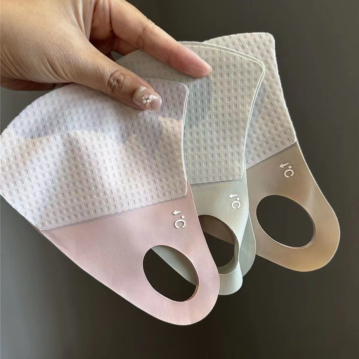 Waffle máscara de protección solar de verano para mujeres protectoras al aire libre anti-UV máscara de panal transpirable encantadora delgada