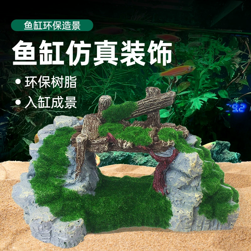 Аквариум Ландшафтный дизайн украшения арочный мост ремесла Аквариум Фалрогери Павильон Каменный мост Ландшафтный мост