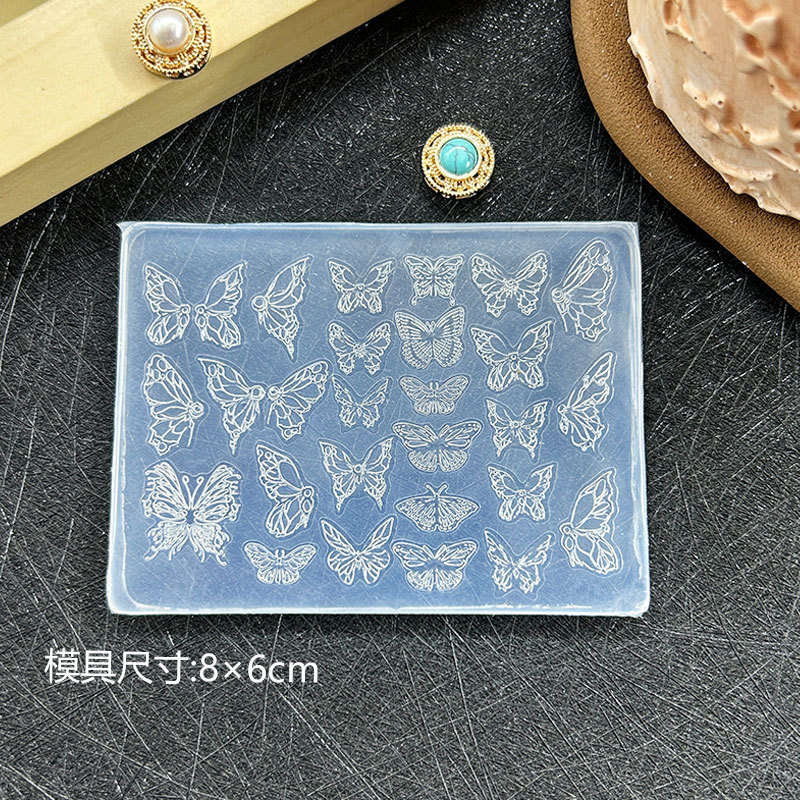 ins新款网红美甲立体浮雕雕花复古欧式西米亚DIY美甲装饰高透模具|undefined