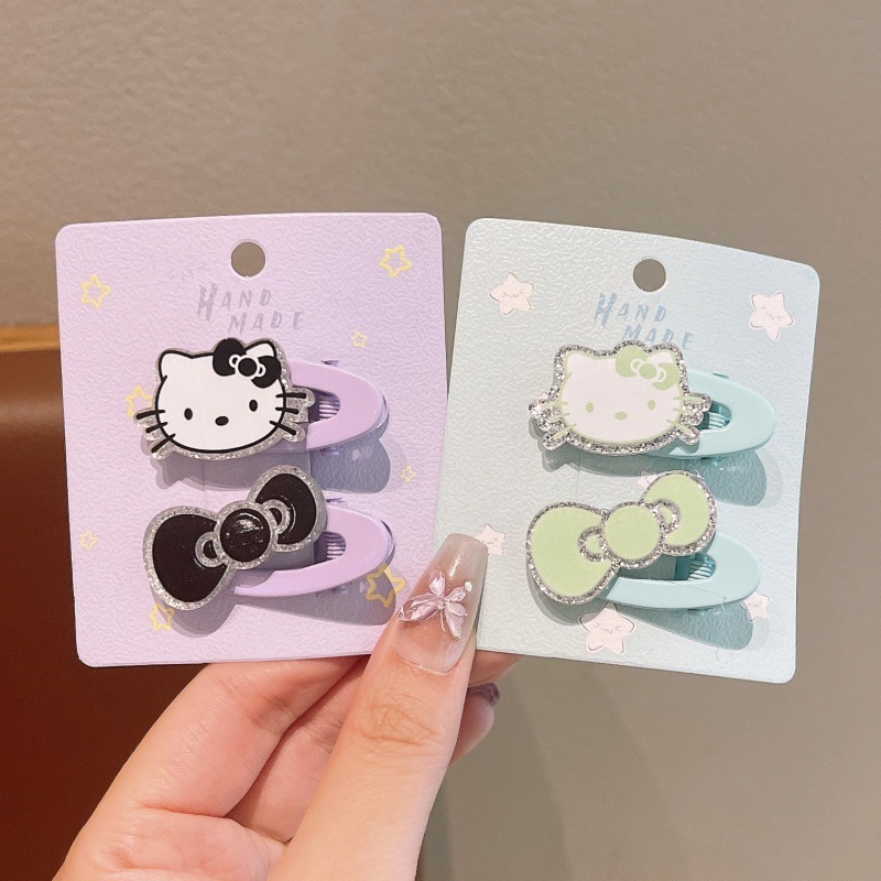 子供用ヘアクリップ、甘くてかわいい猫の蝶ネクタイ、女の子の髪の前髪サイドクリップ、漫画のカモノハシクリップ、多用途のヘアアクセサリー|undefined