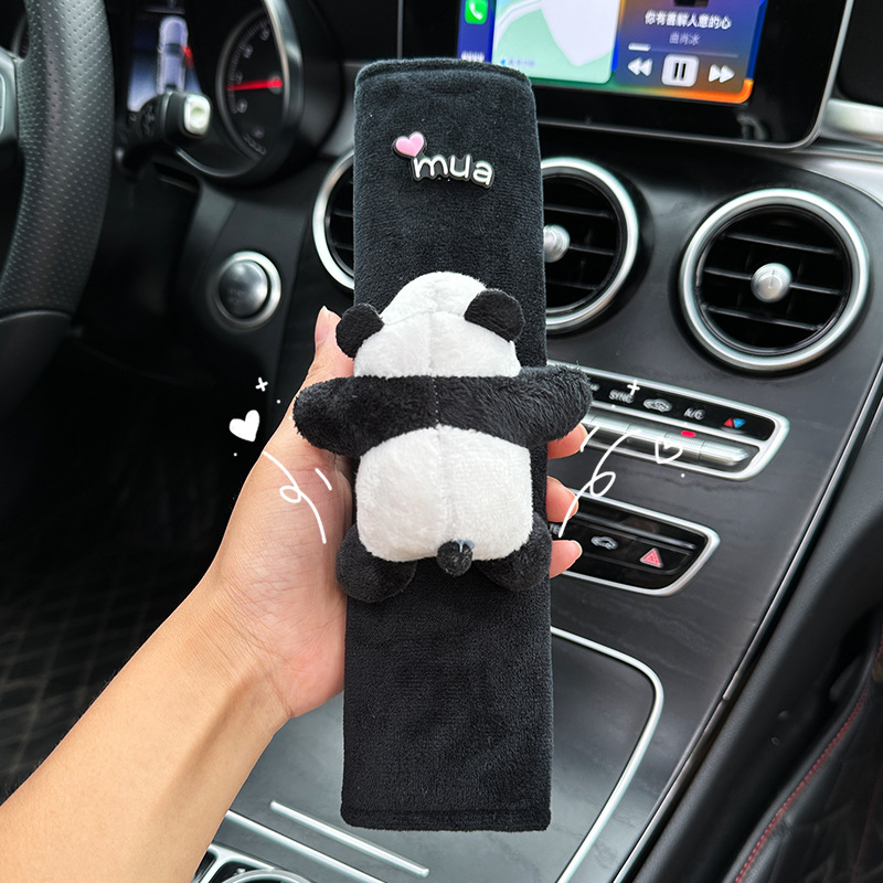 Funda Protectora de Hombro para Cinturón de Seguridad Infantil de Peluche Anti-estrangulamiento para Automóvil