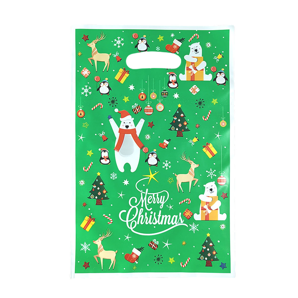 Nueva caricatura transfronteriza Navidad Wanpai par bolsa de regalo Santa Claus árbol de Navidad alce película de perlas bolsa de regalo