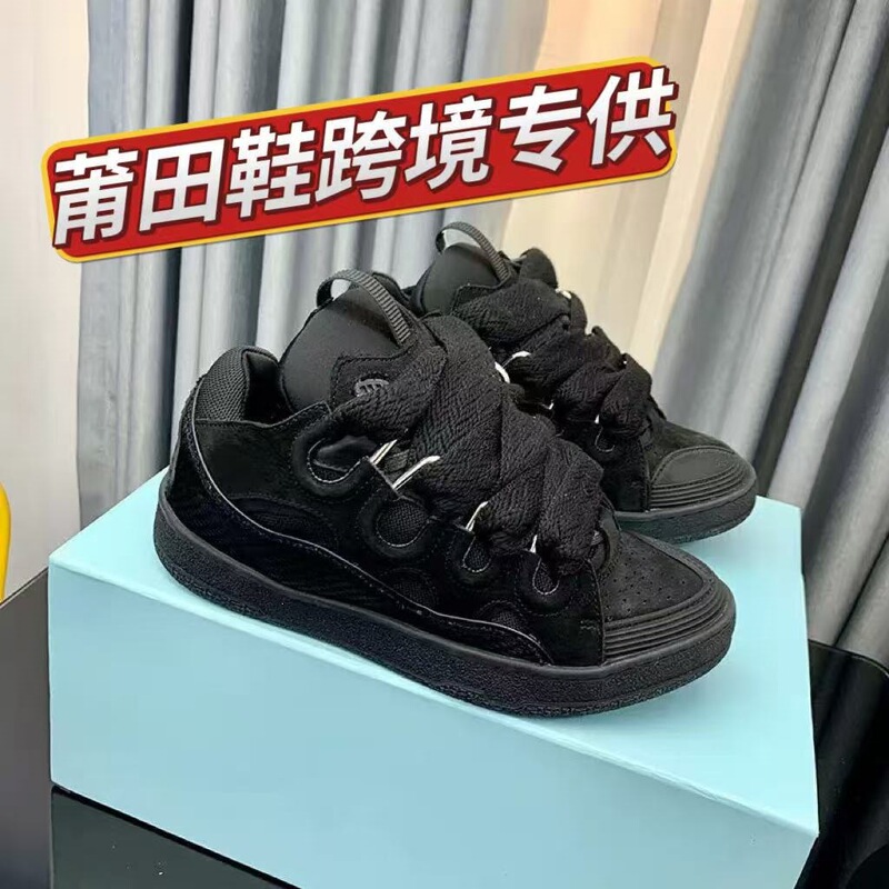 Putian Shoes Cross-Border Special Supply Hot-Selling Lanvin Men's Chunky Sneakers Thick-Soled Lace-Up 2025 Unisex Casual Sports Shoes Putian Shoes Cross-Border Special Supply Hot-Selling Lanvin Men's Chunky Sneakers Thick-Soled Lace-Up 2025 Unisex Casual Sports Shoes