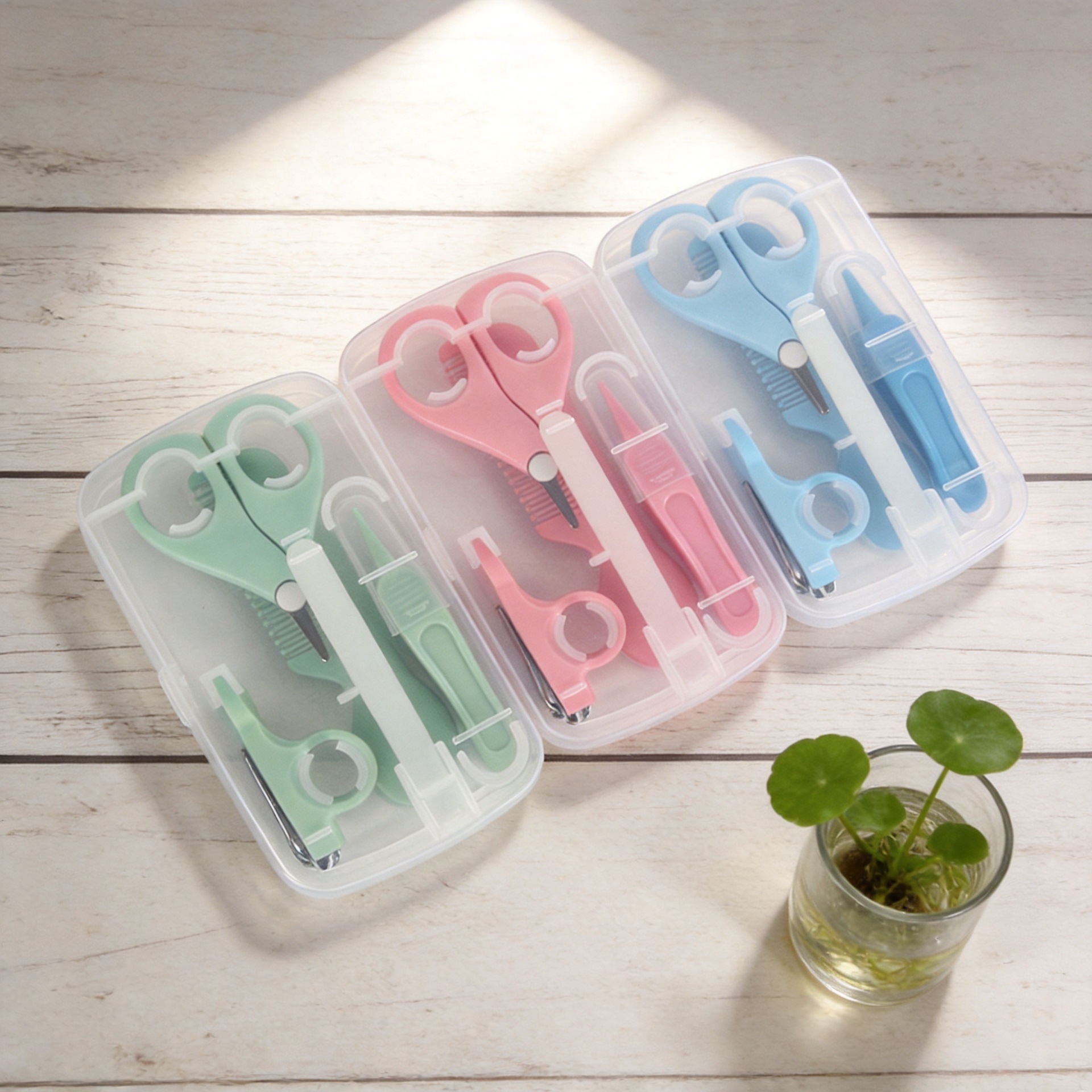 Supports cross-border labeling, 5-piece set of baby nail clippers, safe and anti-pinch, baby nail scissors for newborns