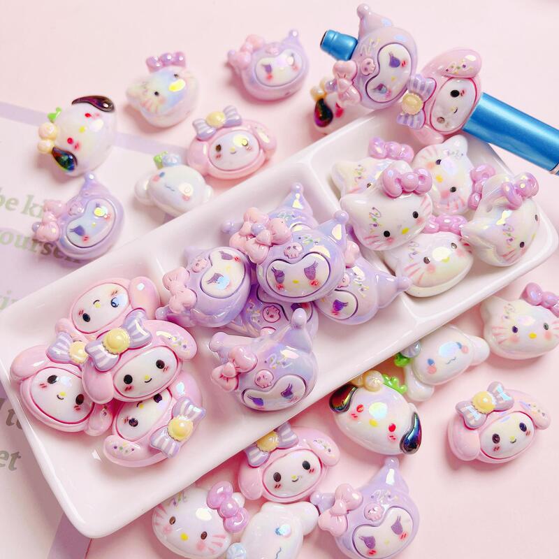 Cute cartoon Sanrio resin straight hole beaded diy mobile phone chain bracelet necklace beaded material jewelry accessories