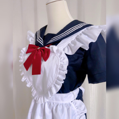 Japanese JK Internet celebrity anchor soft girl skirt classic black and white maid outfit cos Lolita princess big swing maid apron