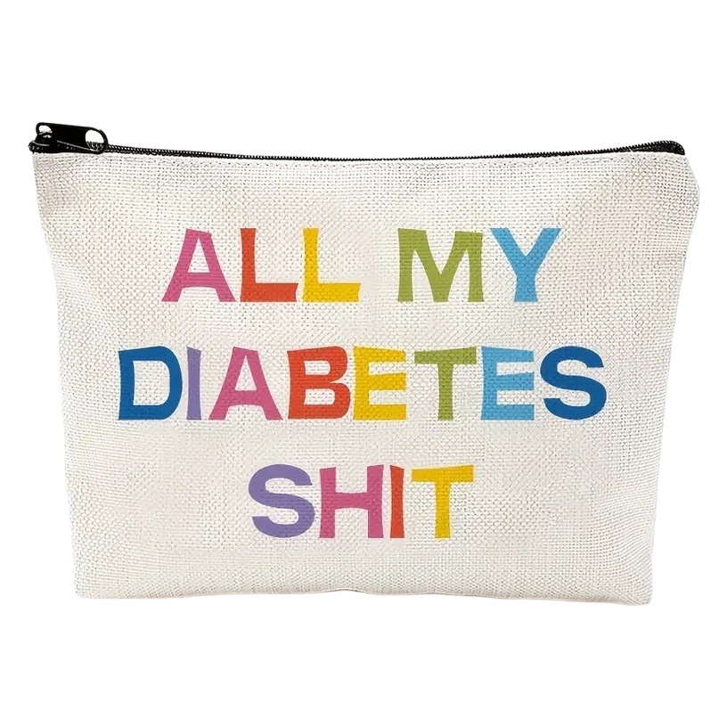 Polyester Printed Multifunctional Storage Bag for Medicines, Hair Accessories, Data Cables, with Fun Patterns, Zipper Pouch, Gift for Friends and Colleagues