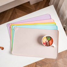 长方形硅胶餐垫西餐垫防滑隔热桌垫可折叠收纳防滑垫易清洗儿童垫