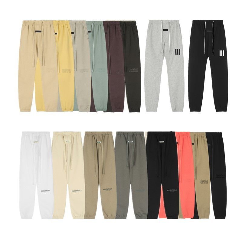 Essentials American High Street Fashion Brand Casual Flocking Printed Pants Fog Stereo Silicone Letter Sweatpants Ins Essentials American High Street Fashion Brand Casual Flocking Printed Pants Fog Stereo Silicone Letter Sweatpants Ins