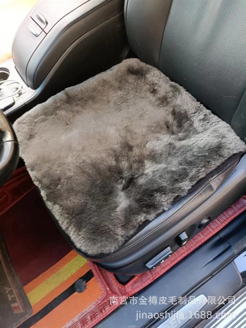 Car Short Wool Sheepskin Washable Universal Seat Cushion Chair Cushion for Front and Passenger Single Seat Cushion Fur Integrated Pure Wool