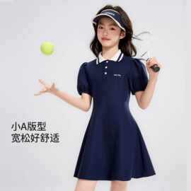 外贸2026女童连衣裙夏季新款洋气时髦POLO裙子学院风现货批发厂家