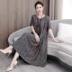 Summer Middle-aged and Elderly Women's Cotton Silk dress Fattening plus size Loose Home Clothes for Young Mothers Nightdress for Outer Wear