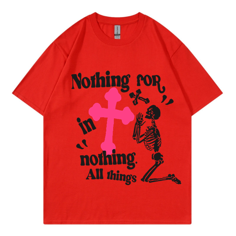 16 color men's design with floral design oversize American street niche couple ins short sleeved T-shirt_voghion.com