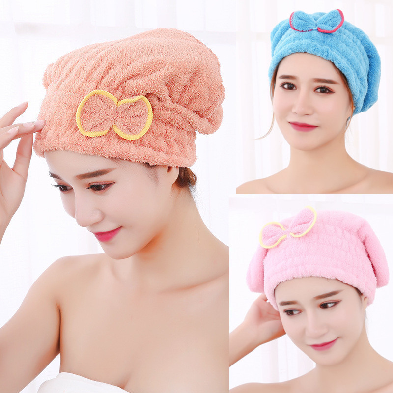 Dry Hair Cap for Women, Absorbent, Quick-Drying Shampoo Hat, Hair Towel, New Cute Thickened Shower Cap, Turban