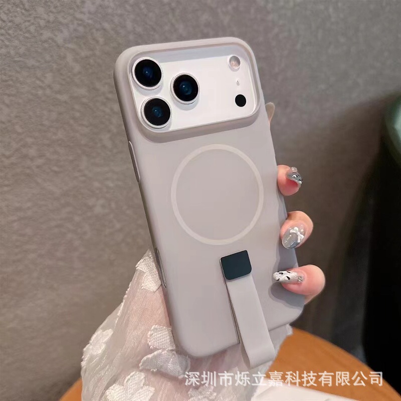 适用iphone17果冻糖果小尾巴磁吸手机壳苹果16PROMAX一体挂绳护套|undefined