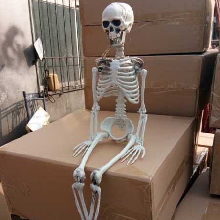 Halloween horrores props 90cm esqueleto humano simulado estante esqueleto de plástico sala secreta adornos de cadáver seco horrores