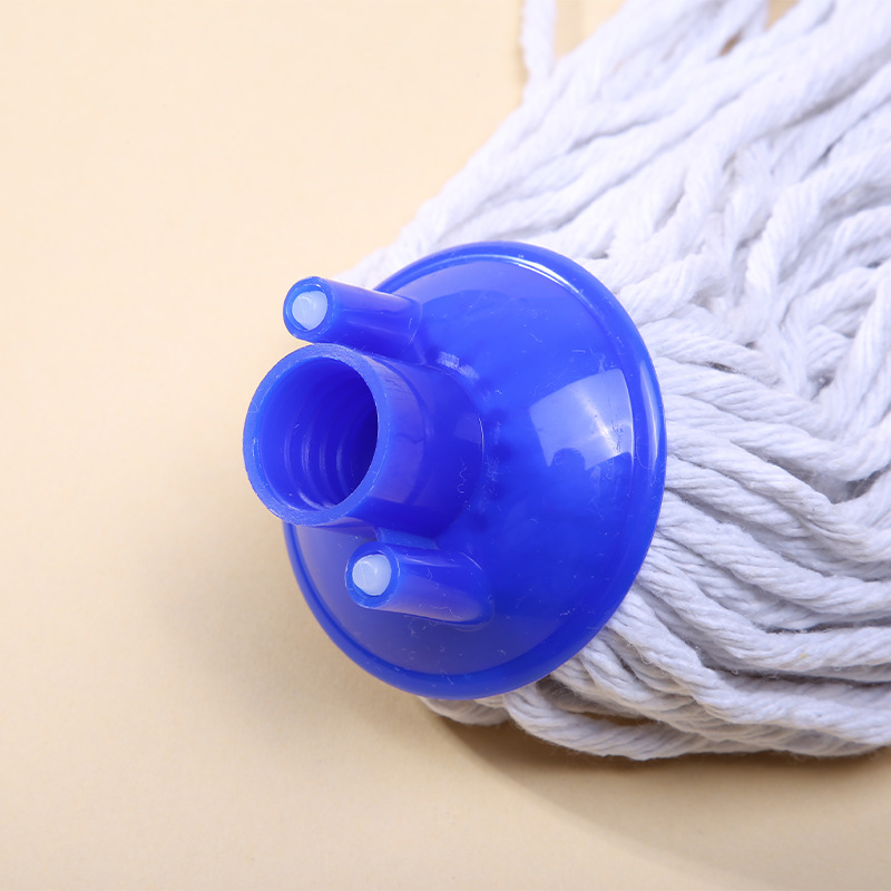 Repuesto de cabezal de fregona de hilo de algodón blanqueado para uso doméstico y industrial, disponible en varios tamaños, venta al por mayor de alta calidad de fabricantes de comercio exterior.