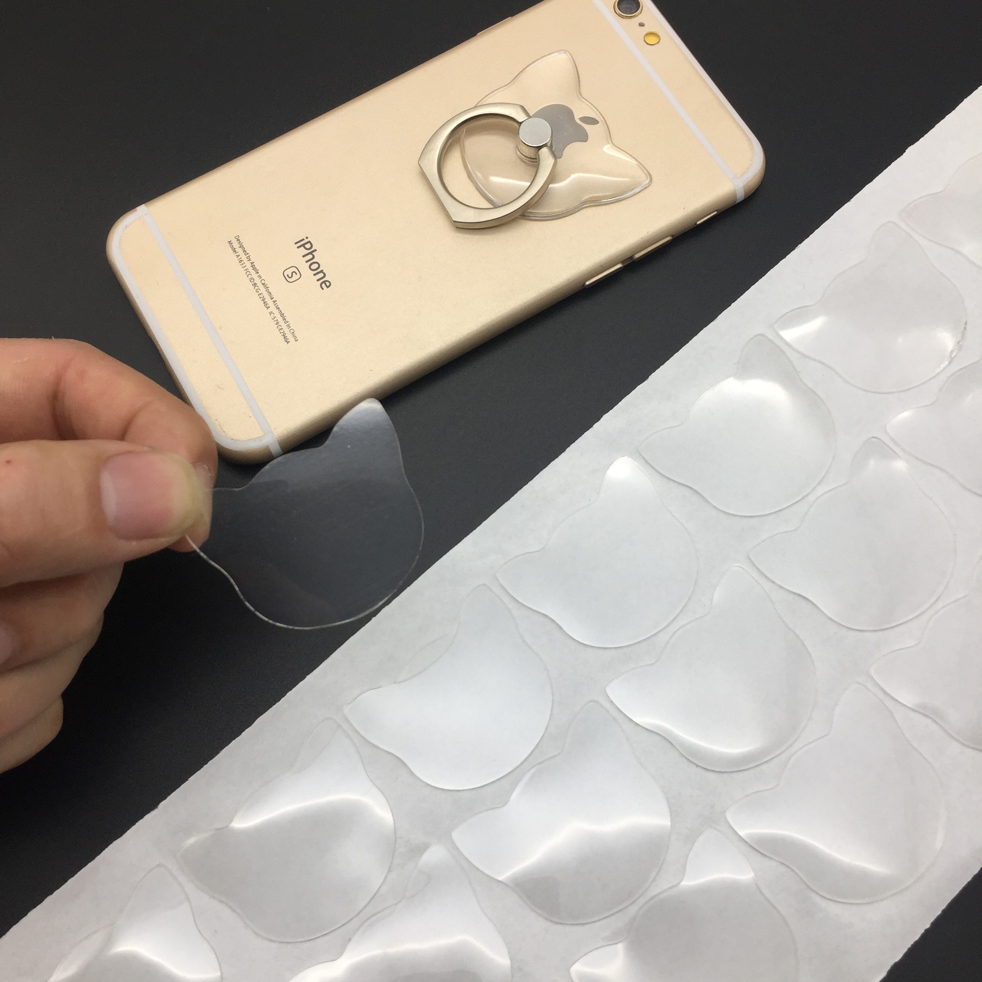 Jelly glue non-trace glue double-sided glue strong paste fixing glue transparent double-sided glue special-shaped glue paste knife die cutting factory