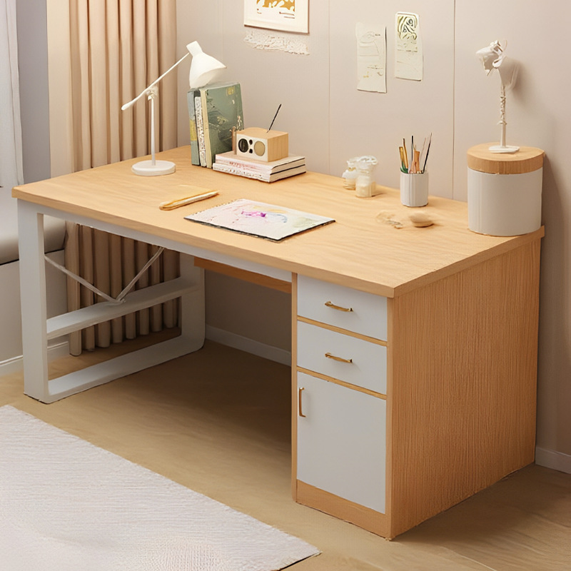Computer Desk Desktop Home Desk Bookcase Study Writing Desk Simple Workbench Multi-Functional Desk with Drawers